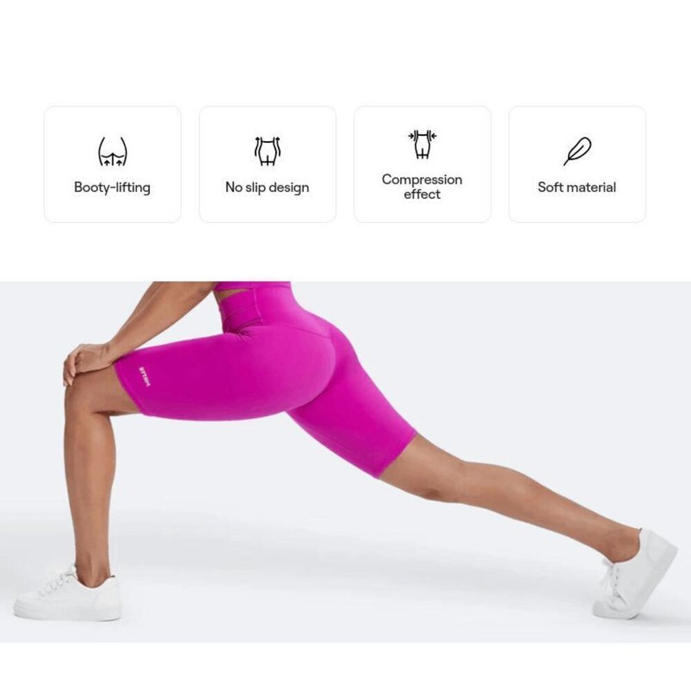 Betterme 2pcs Sculpting Fit Pink Set Pilates Shorts And Straps Support Bra S Nwt — image 2 of 8